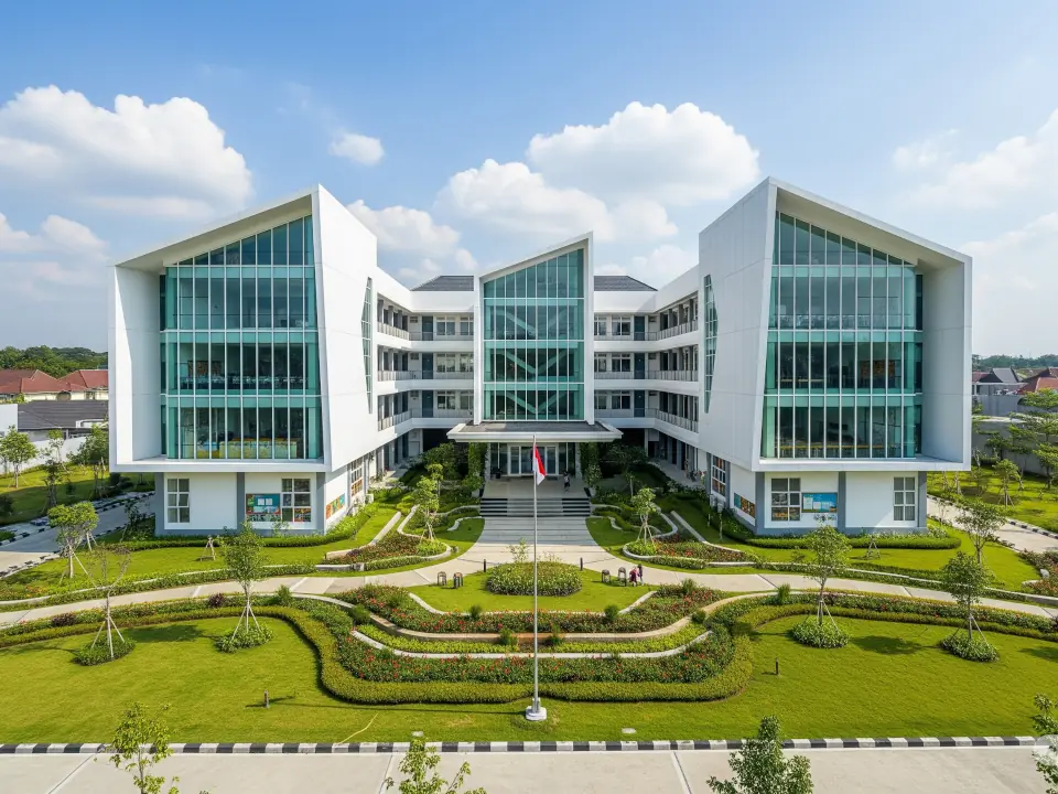 Seorang guru perempuan yang menjadi perwakilan kemitraan sekolah